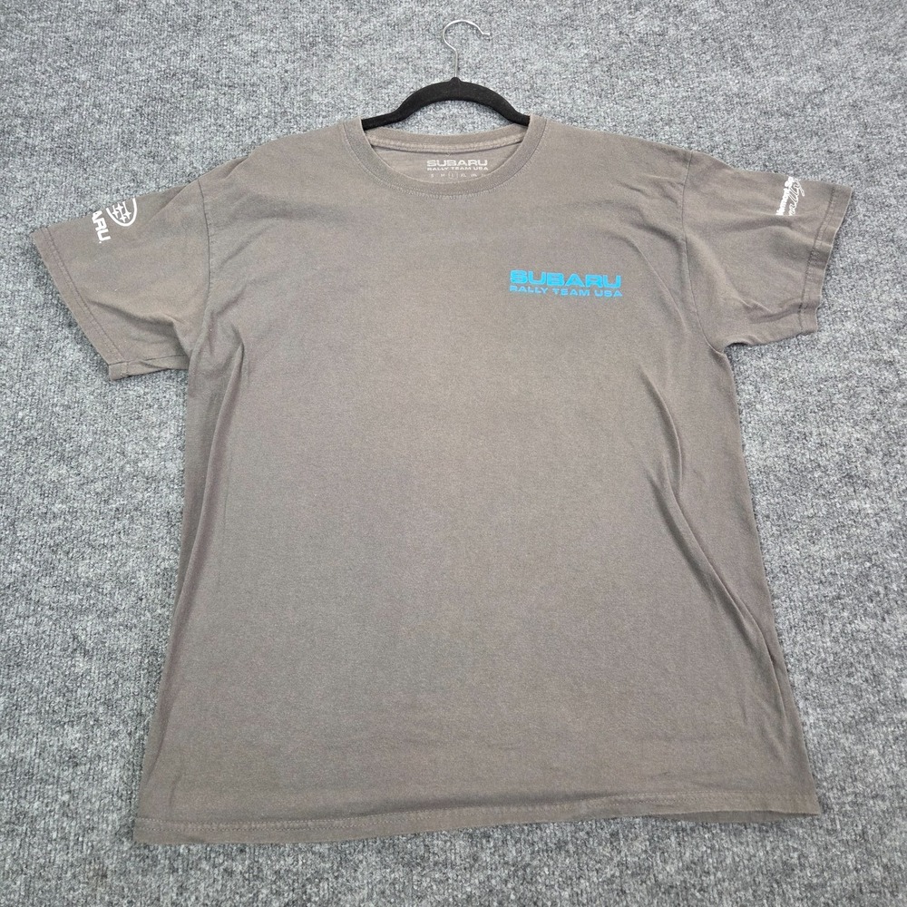 Subaru Rally Team USA Shirt Mens Large Gray Graphic STI Rally Racing Tee